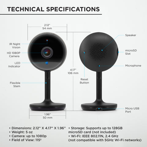 Image of Smart Wifi Camera, 1080p, 2-Way Communication