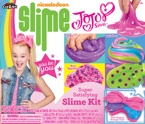 Image of Jojo Siwa Super Satisfying Slime Kit with Glue, Activator, Storage Container and Mix-ins
