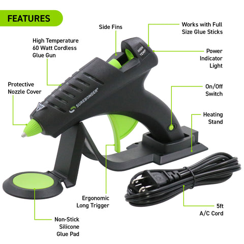 Image of Cordless High Temperature Glue Gun, 60 Watt